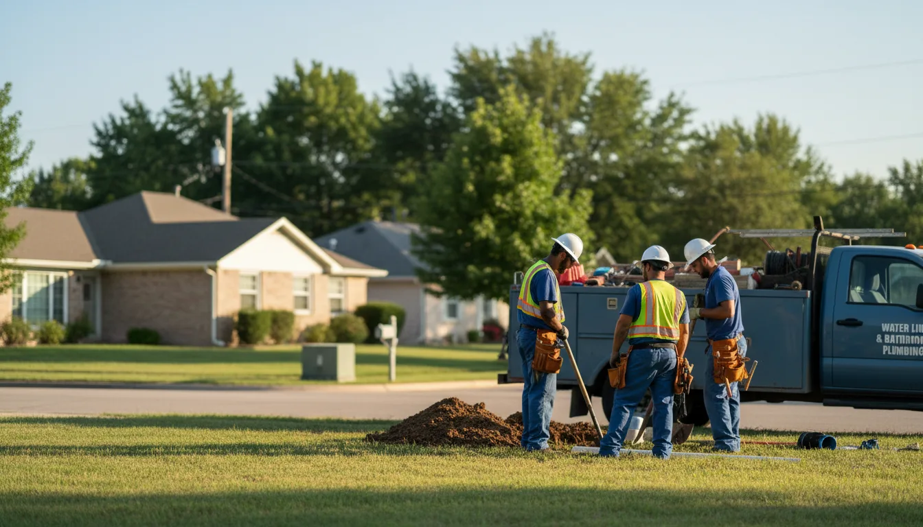 Residential water line and bathroom plumbing service in Dalton, MO